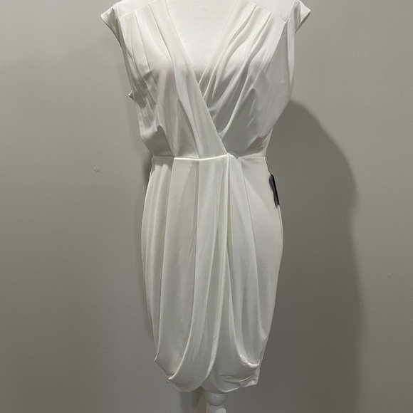 Express White Draped Mini Dress - Picture 4 of 8